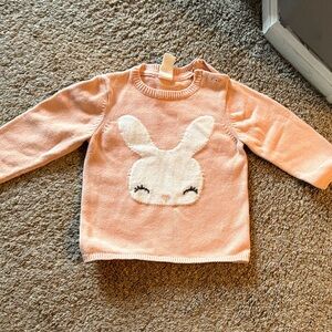 H&M Peach Kids Sweater with Bunny Design